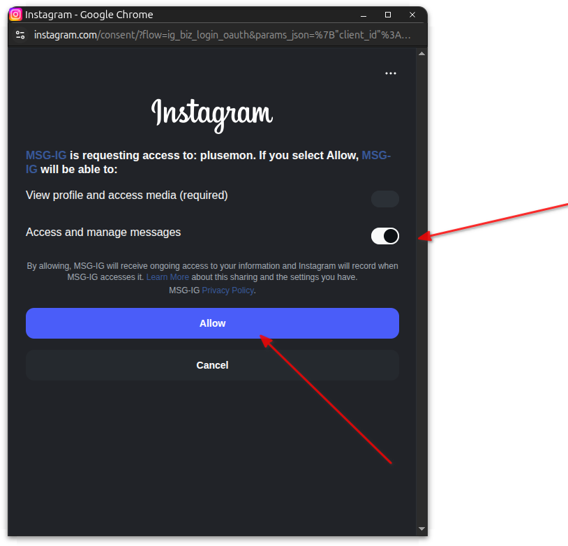 Allow Permissions